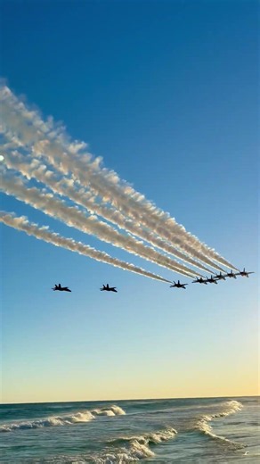 Blue Angels Fly Over Pensacola Beach at Sunset ✈️ #OnlyinFlorida