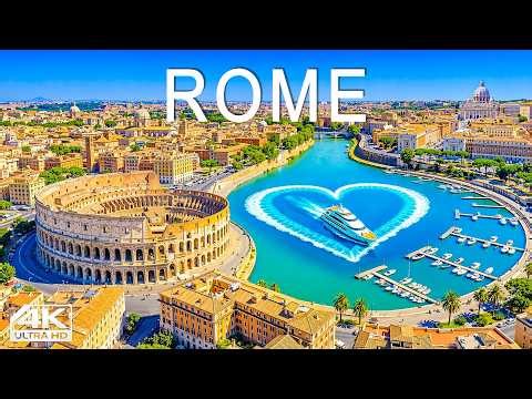 Rome Italy 🇮🇹 Aerial Tour | Iconic Landmarks in 4K