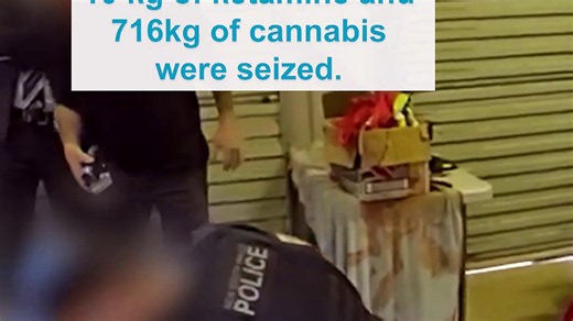 Police seized 254kg of meth and 10kg of ketamine in one week