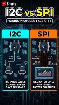 I2C vs SPI: Which Serial Protocol Should You Use? 🔌#esp32 #iot #tech #arduino #electronics