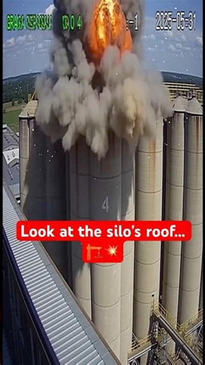 Massive Grain Silo Explosion Caught on Cam! 🏗️💥 #shorts