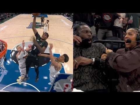 Jaden McDaniels hits 3 then HUGE dunk over Nikola Jokic in Game 3 win vs Nuggets 😤