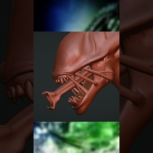 AVPR xenomorph model progress [Blender] #alien #blender #3dmodel