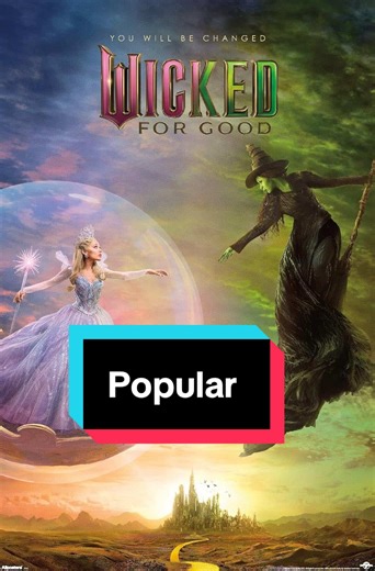 Popular by @arianagrande from the movie “Wicked” #lyricsvideo #soundtrack #foryou #wickedmovie #music