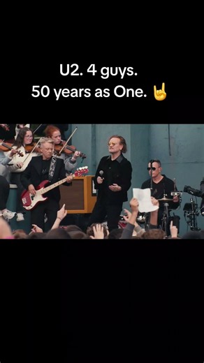 U2 just 4 guys rocking togetherfor 50 years. @U2official#u2#oneX#shorts#rock#liveconcert