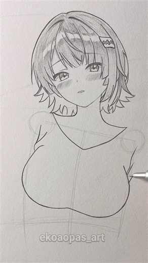 I draw anime girl #anime #art #drawing #howtodraw #drawingtutorial