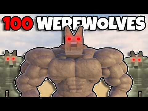 I Beat Roblox Dead Rails Using 100 WEREWOLVES...