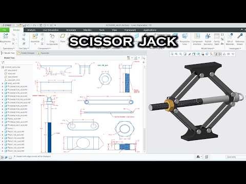 I Designed a Scissor Jack in Creo – Watch How! - Full tutorial.