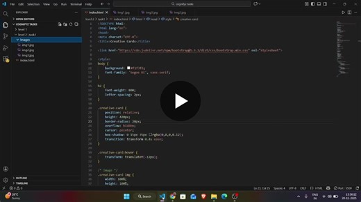#cognifyz #cognifyztech #cognifyztechnologies #webdevelopment #frontenddevelopment #bootstrap #css #internship #learningbydoing | Aryan Pandit
