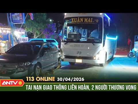 Tai nạn giao thông liên hoàn ở Quảng Ngãi, 2 người thương vong | Bản tin 113 online ngày 30/4 | ANTV