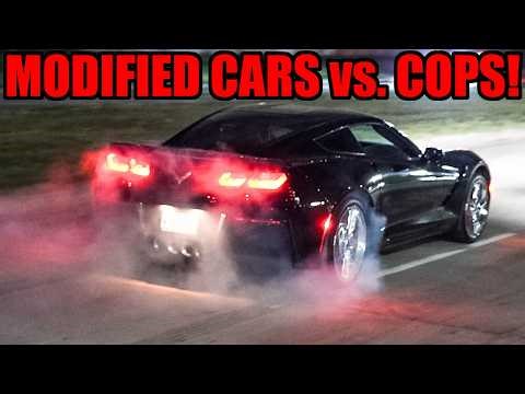 WILD MODIFIED CARS TAKEOVER CAR MEET! (COPS RAIDED THE LOT...)