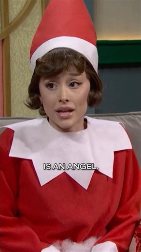 Ariana Grande does elf skit for SNL