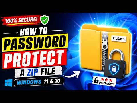 STOP! Your ZIP Files Are NOT Secure 😱 How to Password Protect in Windows 11/10
