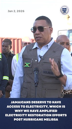 I want every Jamaican to know that the decision to restore electricity was not based on how much money you make or where you live. It was based on one simple fact, you are a citizen of Jamaica, and you have a right to electricity. This government refused to accept that rural communities should wait months or even a year for power to return, as has happened in other countries after major storms. We made a deliberate decision to act quickly and fairly. At the same time, we worked to restore power 