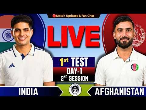 🔴INDIA vs AFGHANISTAN, 1st Test DAY 1 | Live Cricket match Today | IND vs AFG Live | 2nd Session