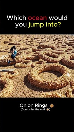 Which Sizzling Plunge Is Perfect? 🧅 #Golden #FriedFood #Dreamy