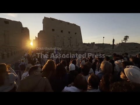 Visitors watch sun align with ancient Luxor temple on Winter Solstice