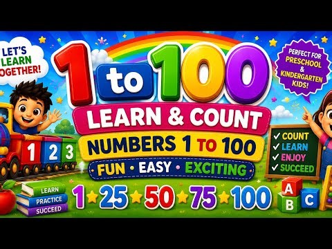 🔢 Learn Numbers 1 to 100 | #Numbers For Kids #Kids Learning #Educational Videos #Fun Time Kids USA