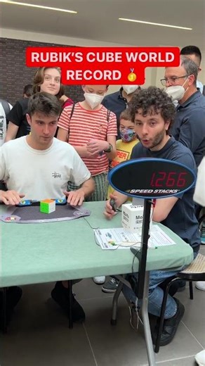 Rubik’s Cube World Record - 1.26 Seconds #rubikscube#cubodirubik#record3 years ago