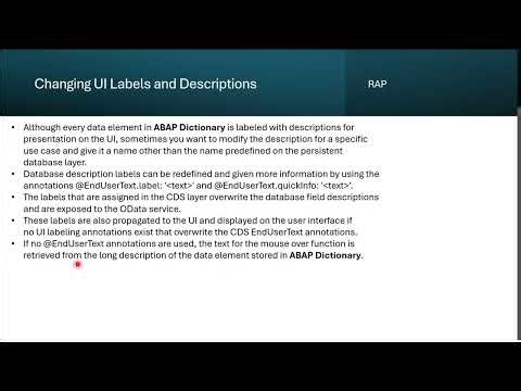 Adding Search Capabilities, Value Help, Providing label to fields Part 12