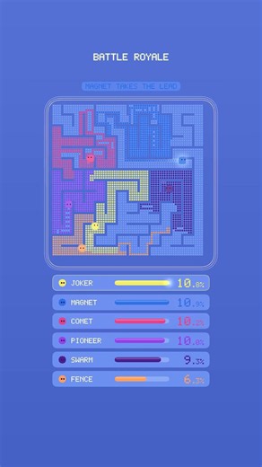 6 bots enter the maze. 1 survives 🧊 BATTLE ROYALE #shorts