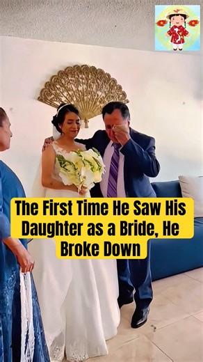 The First Time He Saw His Daughter as a Bride, He Broke Down