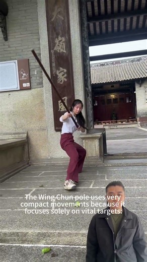 The Wing Chun pole uses very compact movements beca use it focuses solely on vital targets#wingchun