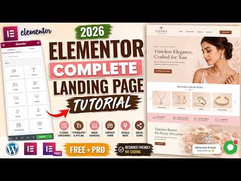 Elementor Tutorial for Beginners 2026 | Design a Luxury Landing Page Step by Step | Elementor