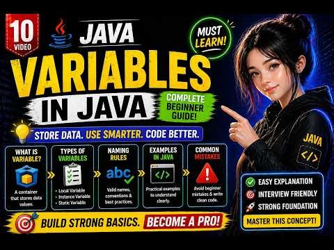 Variables in Java 🔥 Complete Beginner Guide | Types, Rules & Examples