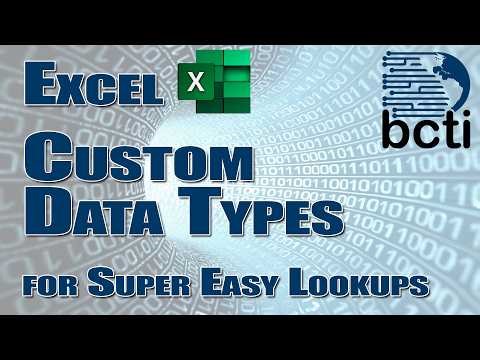 Microsoft Excel - Create Custom Data Types with (Excel's) Power Query