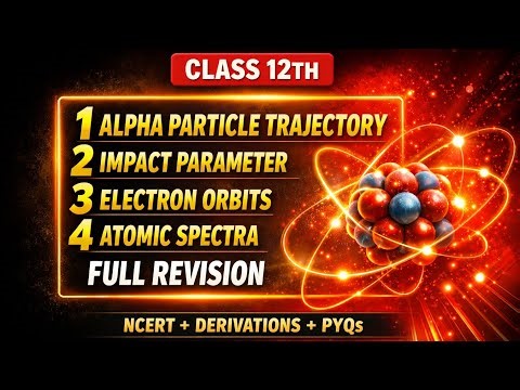 Atoms Class 12 Physics | Impact Parameter, Alpha Particle Trajectory, Electron Orbit &Atomic Spectra