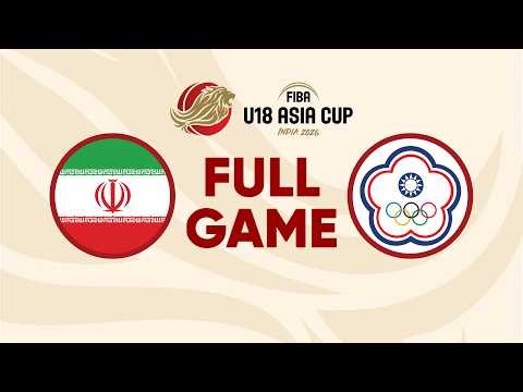 Iran v Chinese Taipei | Full Basketball Game | FIBA U18 Asia Cup 2026 | Classification 5-8