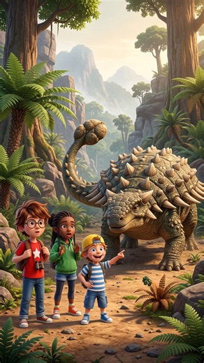 Why Did the Ankylosaurus Have a Heavy Tail Club? 😱 #dinosaurs #shorts