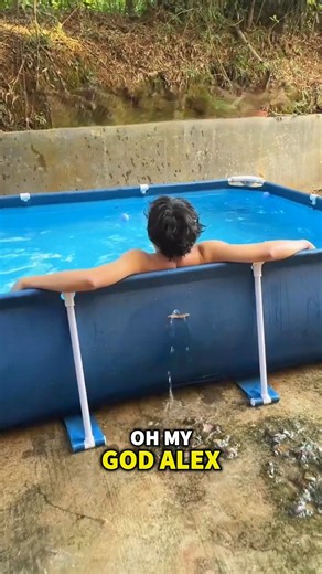 Sophia Fixed the Entire Swimming Pool with Just Ordinary Tape😱🏊‍♂️😍!! #shorts