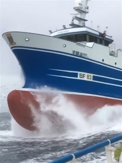The ships rock from the force of the storm #storm #ship #ocean #vessels #waves
