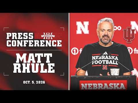 Matt Rhule Previews Indiana | Nebraska Football Press Conference