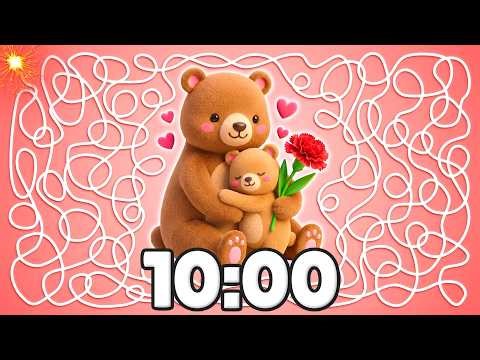 10 Minute [SPRING] Bear Hug Timer 🐻💕🌷 | Cozy Classroom Countdown!