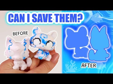 LPS SCRAPBIN | Finishing My Failed Customs #1 🌊 Ocean Kitties
