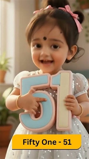 Counting Fifty-One 51 | Kids Learning | Anshu Mini TV #shorts #ytshorts #youtubeshorts