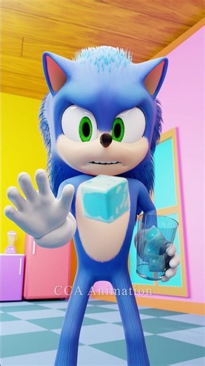 POV - SONIC Drops an Ice Cube 🤣 - Animation Meme #sonic #memes #funny #shorts