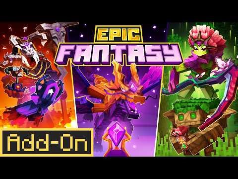 EPIC FANTASY ADDON Adds Bosses, Structures, Weapons & MORE to Your Minecraft Survival Game!