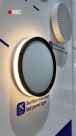 Surface mount colored LED panel light installation