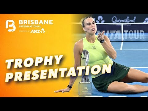 2026 Brisbane International Women's Singles Final trophy presentation | Wide World of Sports