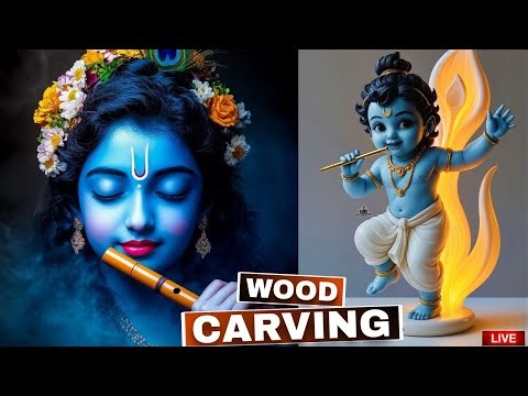 Krishna Lord 3D Wood Carving Mini Art 😱 || Lord Sculpture Part-1