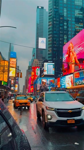 NYC Rain Drive Through Times Square 🌧️🗽 | Real Manhattan POV