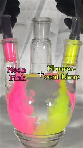Neon Pink + Fluorescent Lime = THIS?! 😳🍊 #colors #trending #satisfying #relaxing #new #yt #art