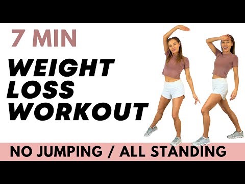 7 Minute Workout | Weight Loss Exercises at Home - All Standing | No Jumping - by Lucy Wyndham-Read