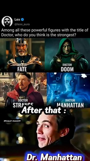 Which Doctor could defeat everyone in a second_ 🤔 #drdoom #drstrange #marvel #mcu #dc