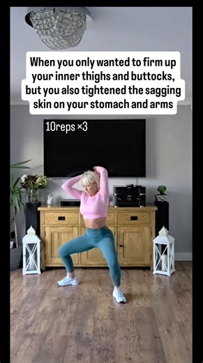 This exercise is so good🥰 It beautifully shapes your thighs and buttocks, and it also really engages your abs and arms💪 I am using 6lbs dumbbell 💪 Do 10 reps ,take 10-15 seconds break and repeat 2 more times 🔥 Save, share and follow for more effective workouts ❤️ #fullbodyworkout #burnfat #homeworkouts #busywomen #womenover40 | fit busy mum