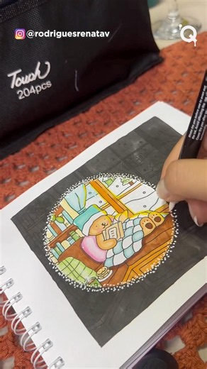 💡Tutorial of spotlight coloring effect✨ Bobbie Goods ✨ #satisfyingcoloring #coloringbook #cute